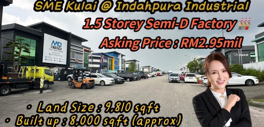 SME Kulai – 1.5 Storey Semi Detached Factory – FOR SALE