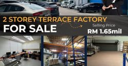 Taman Perindustrian Jb Perdana @ Tan Sri Yaacob – 2 Storey Terrace Factory – FOR SALE