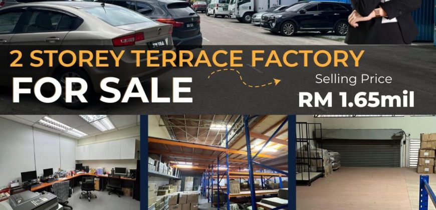 Taman Perindustrian Jb Perdana @ Tan Sri Yaacob – 2 Storey Terrace Factory – FOR SALE